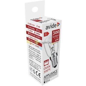 Sütőizzó 300°C izzó 40W E14 WW 3000K