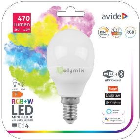 Smart LED Mini Globe 4.9W RGB+W WIFI + BLE APP Control