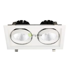   LED Downlight Sein Négyzetes 2x30W IP20 5600lm 15° WW 3000K
