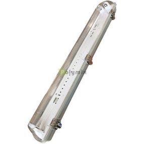 Por és Páramentes lámpatest 2 LED fénycsőhöz 1.2m