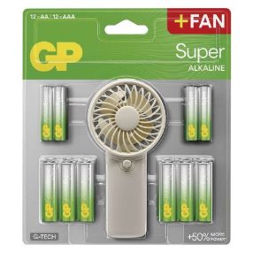   GP  Super Alkáli elem AA 12db + AAA 12db + Ventilátor (15A 12db+24A 12db)