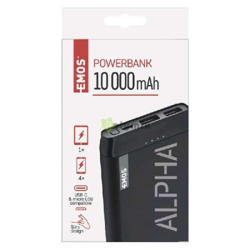 Powerbank Alpha 10000mAh fekete 10S