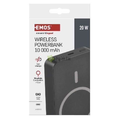 EMOS Mini Powerbank 10 000 mAh - metallic grey