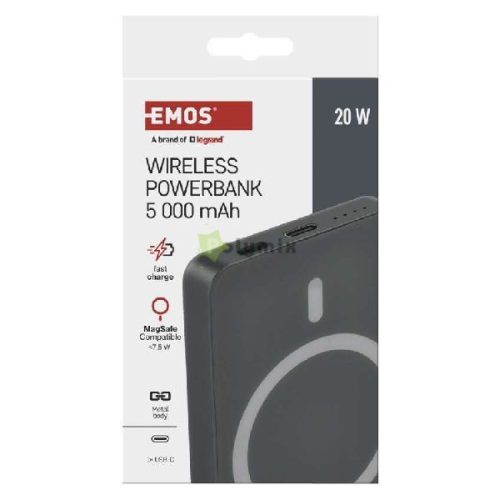 EMOS Mini Powerbank 5000 mAh metallic grey 