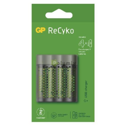 akkumulátor töltő USB Adapter Speed M451+4xAA GP ReCyko 2700mAh