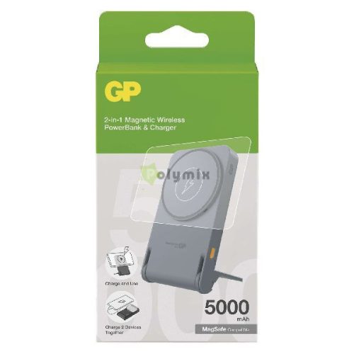 GP Powerbank Q05B , 5 000 mAh, 20 W+Wireless, fekete