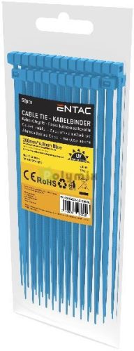 Kábelkötegelő 4.8mmx200mm Kék 50 db/cs