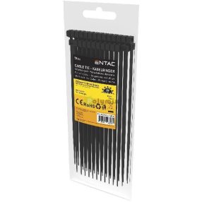 Kábelkötegelő 4.8mmx250mm Fekete 50 db/cs