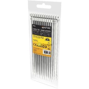 Kábelkötegelő 7.6mmx370mm Fehér 50 db/cs