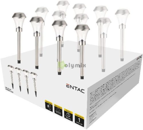 Entac Kerti Szolár Lámpa 400mm Rozsdamentes acél 1 LED 12/kínáló