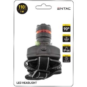 Fejlámpa Fókuszálható 1W Plasztik