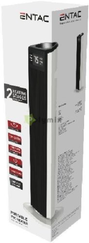 Hordozható PTC Fűtőtorony Fehér LED Kijelzővel 2000W 74cm