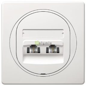 EON telefon iker aljzat, 2xRJ12 6/4, Cat 3, fehér
