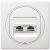 EON adatátviteli aljzat 2xRJ45 Cat 6 UTP, fehér