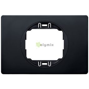   EON egyszeres fedőkeret 80x120, soft-touch fekete, fekete tartóval