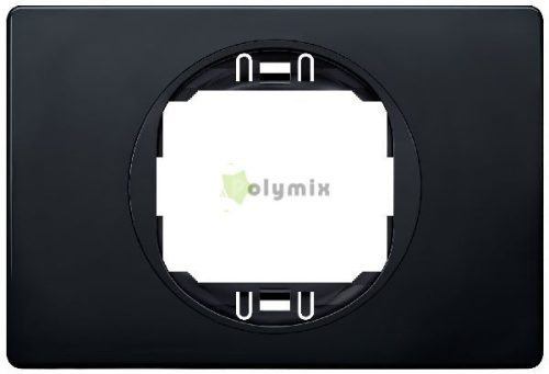 EON egyszeres fedőkeret 80x120, soft-touch fekete, fekete tartóval