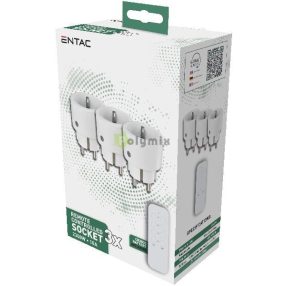 Távirányítós Hálózati Adapter+3 Aljzat