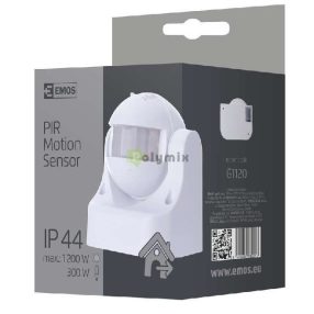 Mozgásérzékelő (PIR) IP44 180° fehér