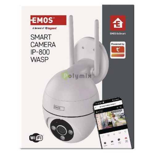 GoSmart Wifis kültéri forgatható kamera IP-800 WASP, fehér