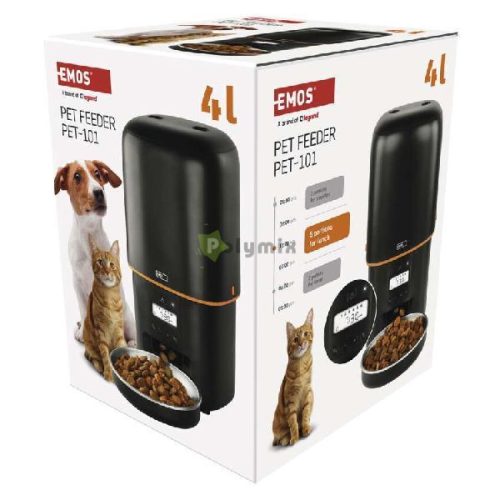 Pet Care állateledel adagoló, 4 L, fekete