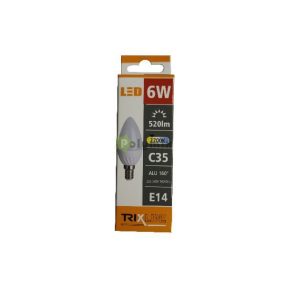 6W-E14 gyertya LED izzó 2700K