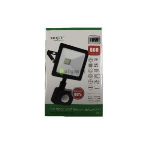 10W érzékelős LED fényvető 4200K fekete