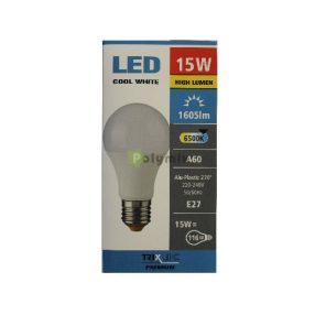 15W-E27 A60 270° LED izzó 6500K