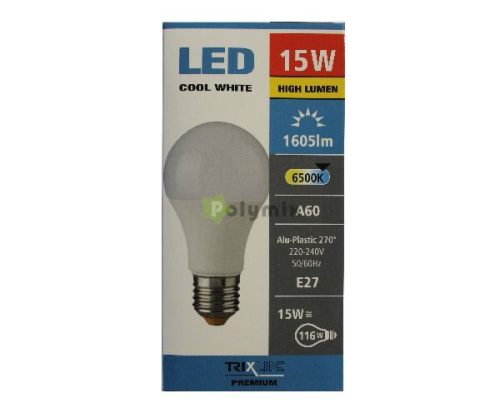 15W-E27 A60 270° LED izzó 6500K