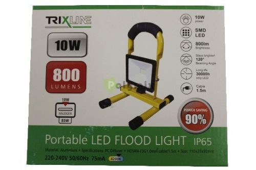 10W hordozható LED fényvető munkalámpa
