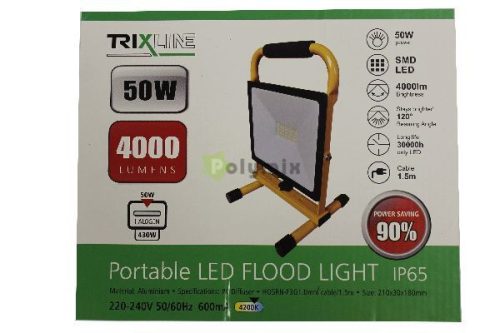 50W hordozható LED fényvető munkalámpa 4200K