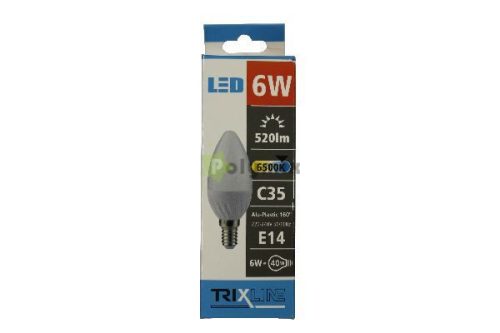 6W-E14 gyertya LED izzó 6500K