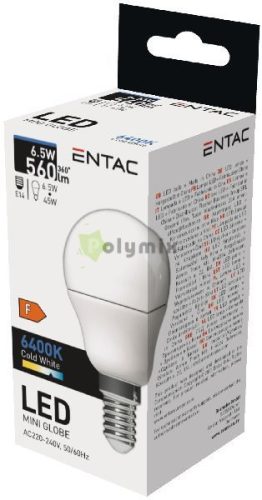 LED Mini Globe E14 6,5W CW 6400K