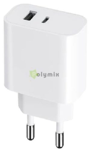 Maxlife Hálózati Töltő 1xUSB - 1xUSB-C 30W Fehér