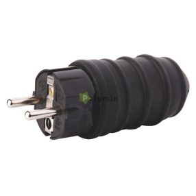 Gumírozott egyenes dugvilla IP44