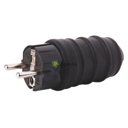 Gumírozott egyenes dugvilla IP44
