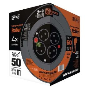 50 méteres kábeldob 4 földelt aljzattal 3x1.5