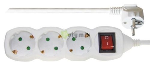 03K-1,5m 3 foglalatos 1,5m-es elosztó kapcsolóval 3x1mm2