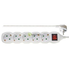 05K-2m 5 foglalatos 2m-es elosztó kapcsolóval 3x1mm2