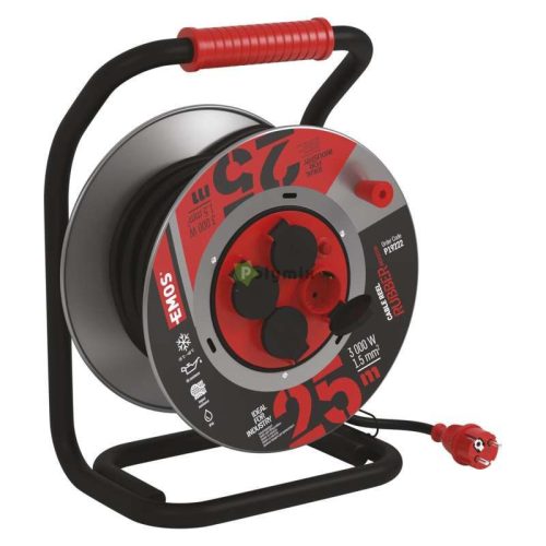 fém kábeldob 4alj 25m 1,5mm