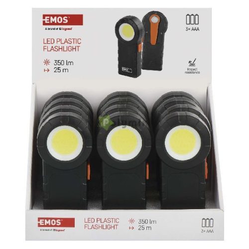 COB LED ZSEBLÁMPA, 3× AAA