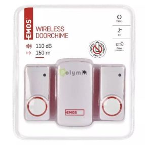   Vezetéknélküli csengő P5750 (1 Beltéri egység+2 nyomógomb)