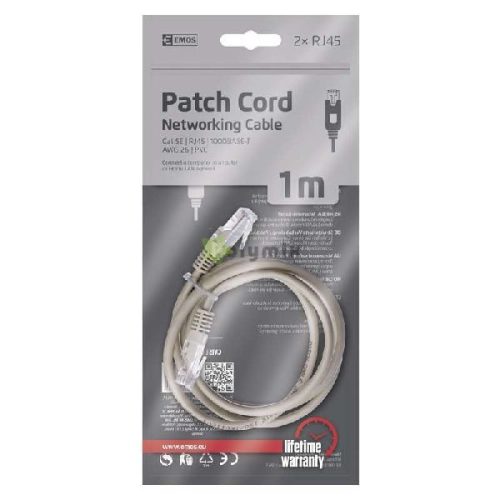 UTP patch kábel CAT5E PVC 1m