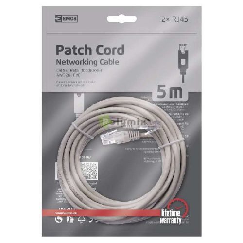 UTP patch kábel CAT5E PVC 5m