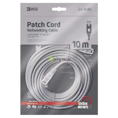 UTP patch kábel CAT5E PVC 10m