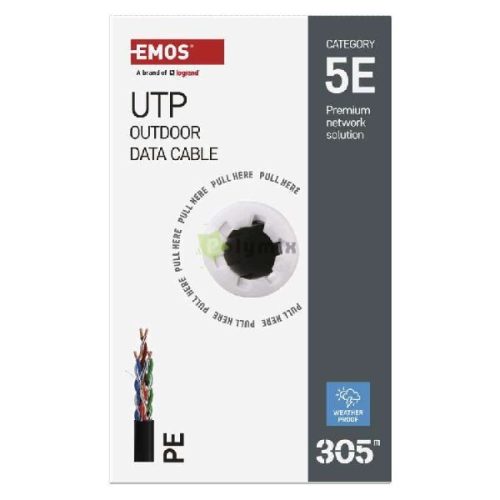 EMOS UTP kábel CAT 5E , outdoor, 305m
