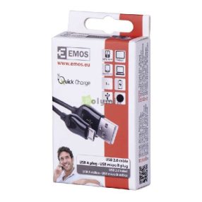 USB 2.0 A/M - micro B/M 1m fekete