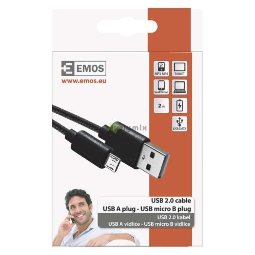 usb 2.0 a/m-micro b/m 2m dugó