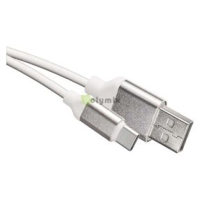 USB kábel 2.0 A dugó - C dugó 1m fehér
