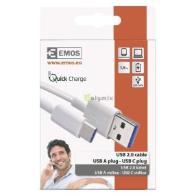 usb 2.0 a/m-c/m 1,5 m fehér