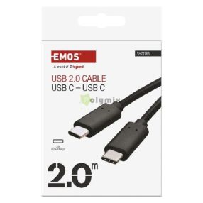 USB KÁBEL 2.0 C/M-C/M 2M FEKETE